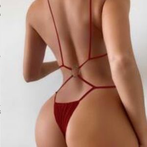 SHEIN Red One Piece Swimsuit / XS